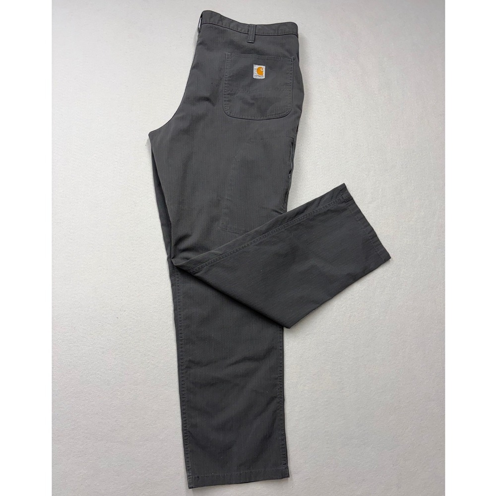 Carhartt Work Pants Mens 38x32 Gray Relaxed Fit Ripstop Utility Cargo EV19